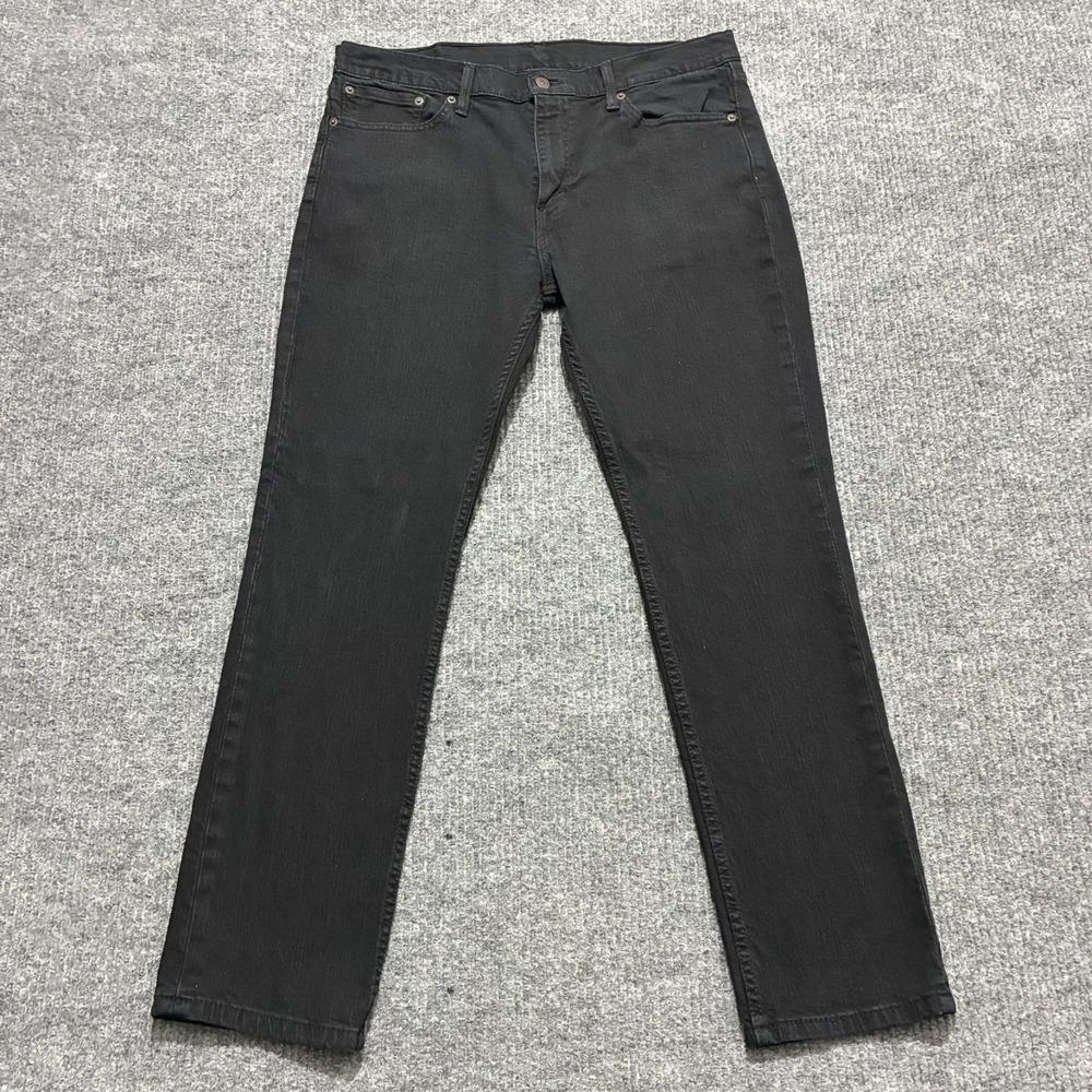 Levi's 511 Mens Straight Jeans Size 36x30 Black‎ Denim Stretch Casual Mid Rise